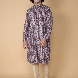 TABARD Geometric Printed Pure Cotton Kurta with Churidar-picture-56