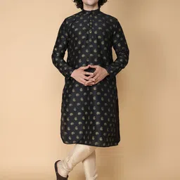 TABARD Ethnic Motifs Printed Mandarin Collar Pure Cotton Kurta with Churidar-56