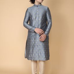 TABARD Ethnic Motifs Printed Straigh Pure Cotton Kurta with Churidar-image-91