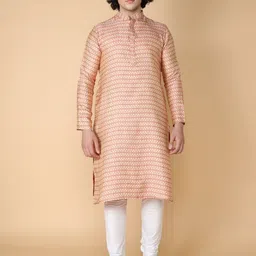 TABARD Woven Design Regular Kurta With Churidar-image-68