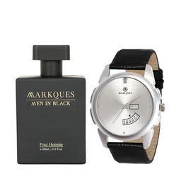 MARKQUES Men Watch With Perfume Accessory Gift Set-image-46