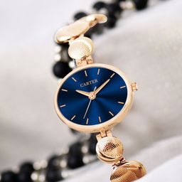 Sandy D Carter Women Embellished Dial & Stainless Steel Bracelet Style Straps Analogue Watch Sandy D-image-37