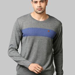Raymond Men Grey & Blue Pullover-picture-18