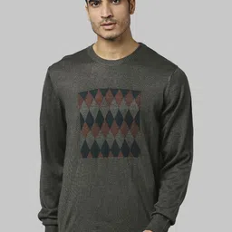 Raymond Men Green Argyle Pullover-image-62