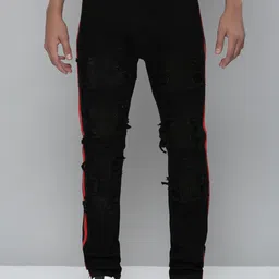 WAIMEA Boys Black Hollywood Skinny Fit Highly Distressed Stretchable Jeans-picture-41
