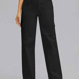 BROADSTAR Women Black Smart Wide Leg High-Rise Low Distress Stretchable Jeans-image-117