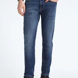Flying Machine Men Blue Straight Fit High-Rise Clean Look Stretchable Jeans-image-93
