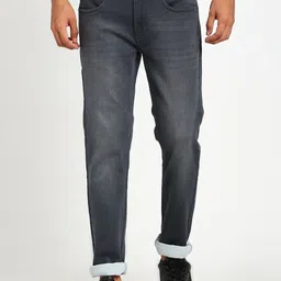Turtle Men Narrow Tapered Fit Clean Look Light Fade Stretchable Whiskers Jeans-image-29