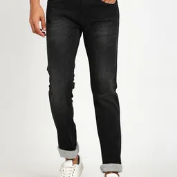 Turtle Men Narrow Tapered Fit Clean Look Light Fade Stretchable Whiskers Pure Cotton Jeans-picture-14