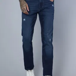 Cantabil Men Mid-Rise Light Fade Mildly Distressed Stretchable Jeans-image-16