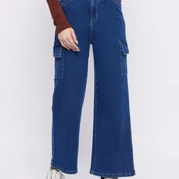 TULIP 21 Women Hottie Straight Fit High-Rise Stretchable Cargo Jeans-image-59