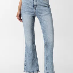 ONLY Women Flared High-Rise Highly Distressed Heavy Fade Stretchable Jeans-image-38