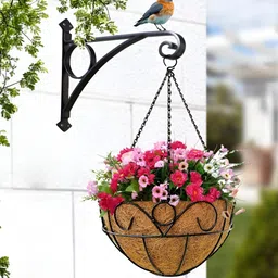 Garden King Set Of 4 Black 12 Inch Royal Designer Planters-12
