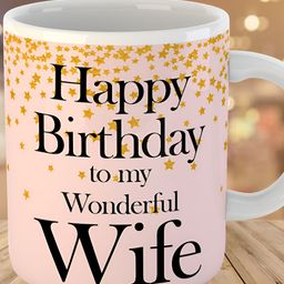 Keviv Pink & Black Text or Slogans Printed Ceramic Glossy Mug 325 ml-image-68
