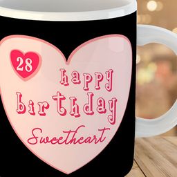 Keviv Black & Pink Text or Slogans Printed Ceramic Glossy Mug 325 ml-image-65