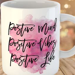 Keviv White & Pink Text or Slogans Printed Ceramic Glossy Mug 325 ml-image-53