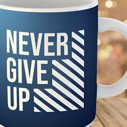 Keviv Blue & White Text or Slogans Printed Ceramic Glossy Mug 325 ml-image-90