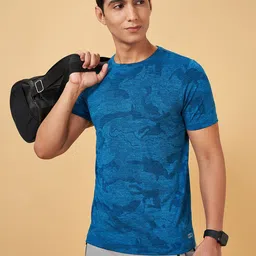 Ajile by Pantaloons Men Floral Printed Extended Sleeves Pockets Slim Fit T-shirt-image-28