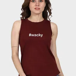 T-SHIRT TRUCK Typography Sleeveless Cotton Longline T-shirt-image-98
