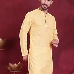 Jompers Ethnic Motif Embroidered Chikankari Straight Kurtas-image-78