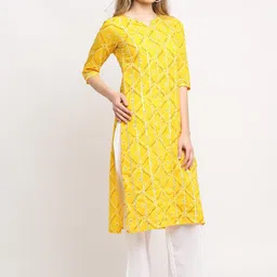 Rajnandini Women Printed Gotta Patti Pure Cotton Kurta with Palazzos-image-32