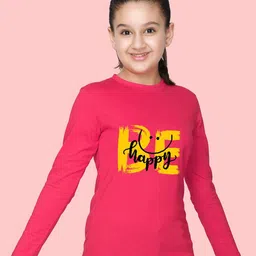 NUSYL Girls Typography Printed T-shirt-picture-45