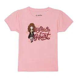 Harry Potter by Wear Your Mind Girls Pink Printed T-shirt-image-53