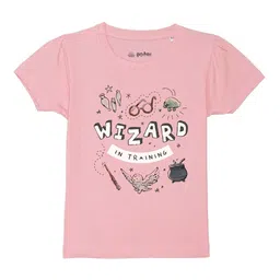 Harry Potter by Wear Your Mind Girls Pink Printed T-shirt-34