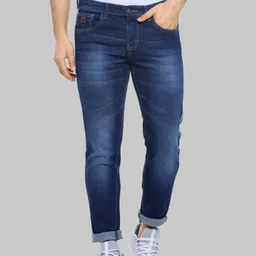 Campus Sutra Men Blue Smart Slim Fit Light Fade Striped Stretchable Jeans-image-92