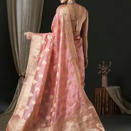 Anouk Ethnic Motifs Zari Organza Banarasi Saree-image-59