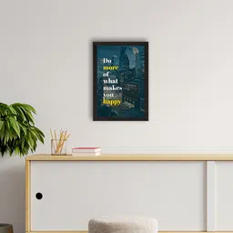 eCraftIndia Grey & White Motivational Quotes Printed Framed Wall Art-image-54