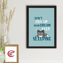 eCraftIndia Sage Green Don't Give Up Quirky Quote Satin Matt Texture UV Art Painting-image-96
