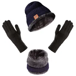 BOLDFIT Unisex Beanie With Gloves & Scarf-9