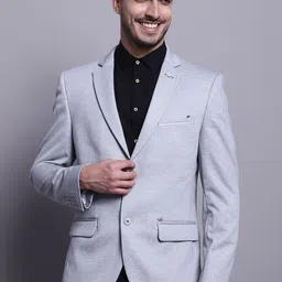 Cantabil Notched Lapel Collar Single-Breasted Blazers-picture-9