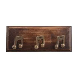 Indianshelf Music Symbol Design Wooden Wall Hooks Key Holder-image-51