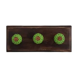 Indianshelf Green Wooden Wire Wall Hooks Key Holder-image-27