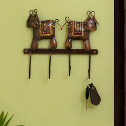 ExclusiveLane Brown & Red Handcrafted Iron Key Holder-image-86