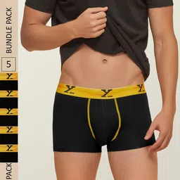 XYXX Men IntelliSoft Antimicrobial Micro Modal Pack of 5 Dynamo Trunks XYTRNK5PCKN42-image-94