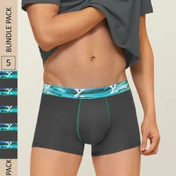 XYXX Men IntelliSoft Antimicrobial Micro Modal Pack of 5 Dynamo Trunks XYTRNK5PCKN44-picture-40