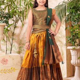 BAESD Girls Ready To Wear Lehenga & Blouse With Dupatta-picture-12