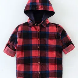 Infinity Boys Tartan Checks Opaque Checked Casual Shirt-image-57