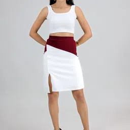 SWISHIN Colourblocked Straight Mini Skirt-picture-37