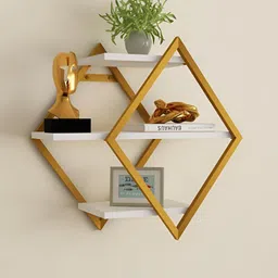 SIVOM White Multipurpose Wooden Wall Shelves-4
