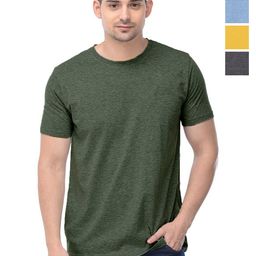 COLOR CAPITAL Unisex Pack Of 4 Solid Round Neck Cotton T-shirts-image-66