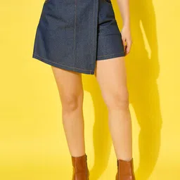 DIMPY GARMENTS Women High Waist Skorts Mini Skirt-image-91