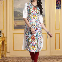 HERE&NOW Women Pack Of 3 Ethnic Motifs Printed Straight Kurta-picture-8