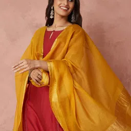Fabindia Woven Design Dupatta With Zari-picture-19