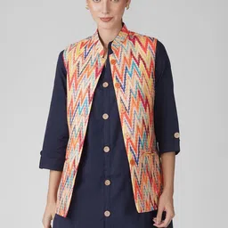 Vastraa Fusion Women Printed Nehru Jackets-image-20