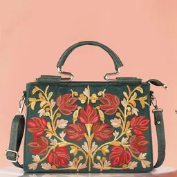 VELUCIA Women Floral Textured Structured Handheld Bag-13