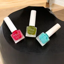 Indie Nail Set Of 3 Long Lasting Glossy 12 Toxin Free Nail Polish - 5 ml Each-17